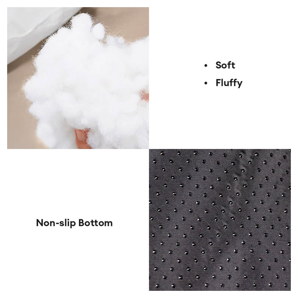 Cama Sofá de Algodón-Lino de Houndstooth de Lujo para Perros y Gatos, Confort en Todas las Temporadas