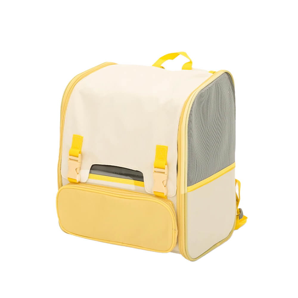 Mochila para mascotas multifuncional completamente transpirable, bolso transportador de gato