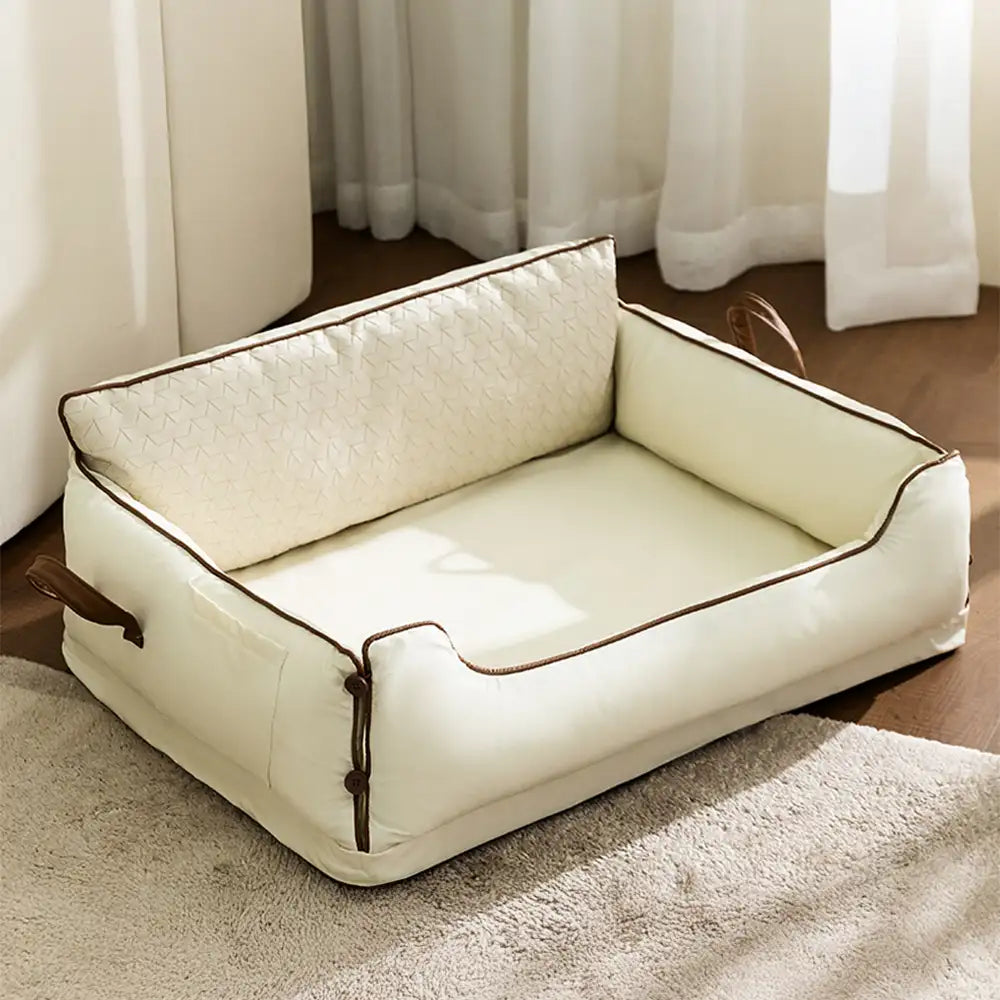 Faux cuero impermeable látex protector de látex sofá cama para perros