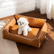 Faux cuero impermeable látex protector de látex sofá cama para perros