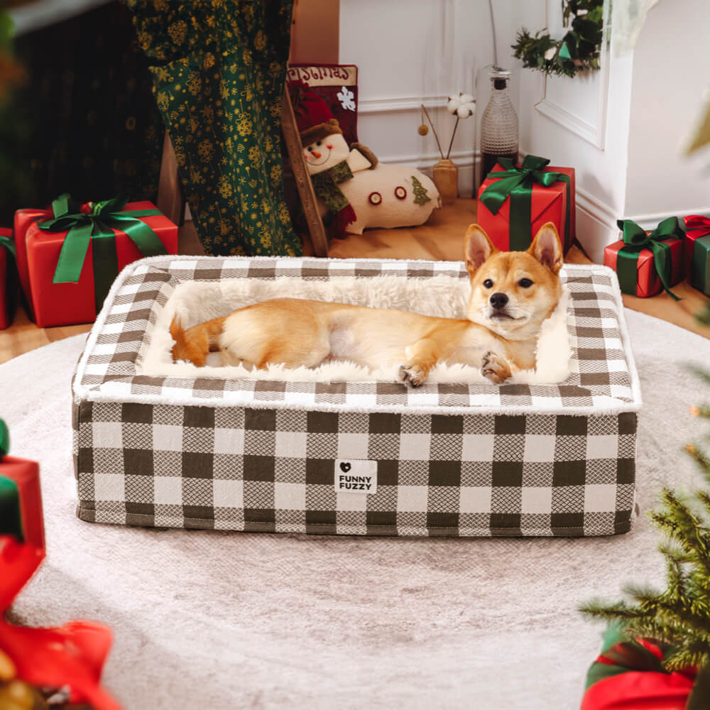 Cama grande y acogedora para perros con edredón plegable