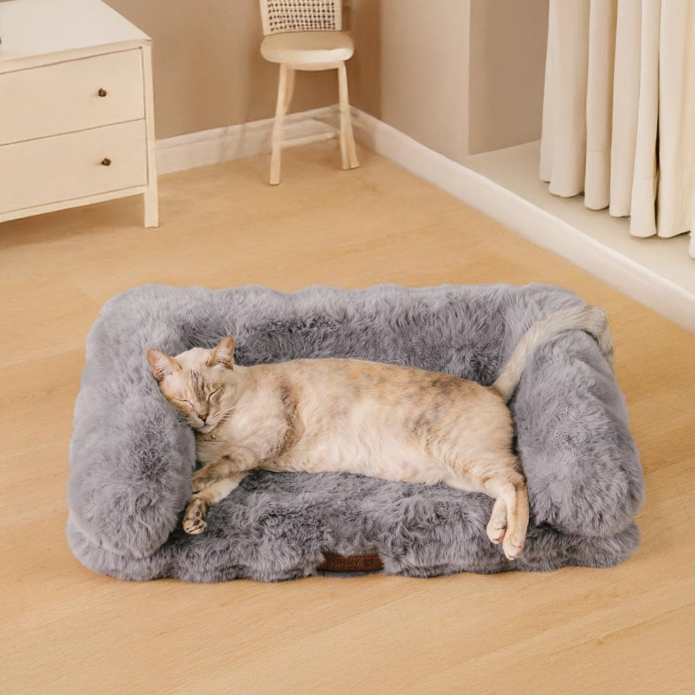 Sofá cama para gatos esponjoso, grueso, cómodo y relajante