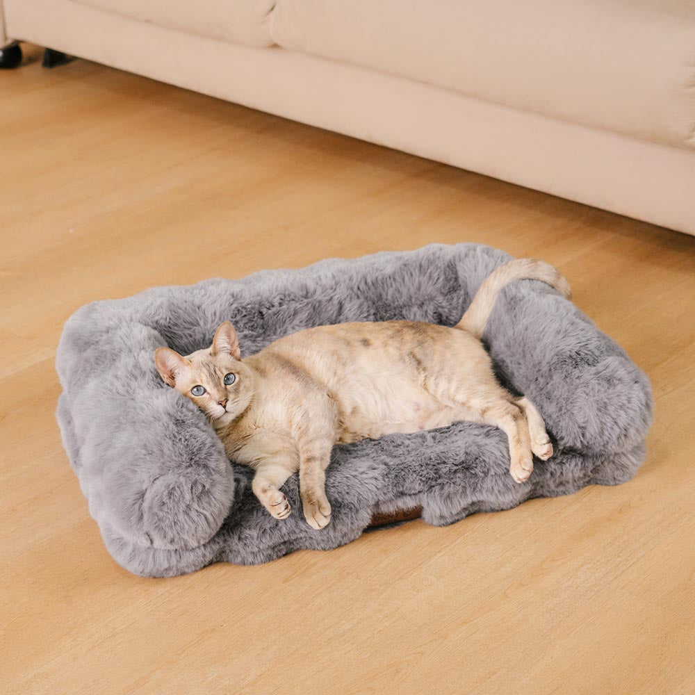 Sofá cama para gatos esponjoso, grueso, cómodo y relajante