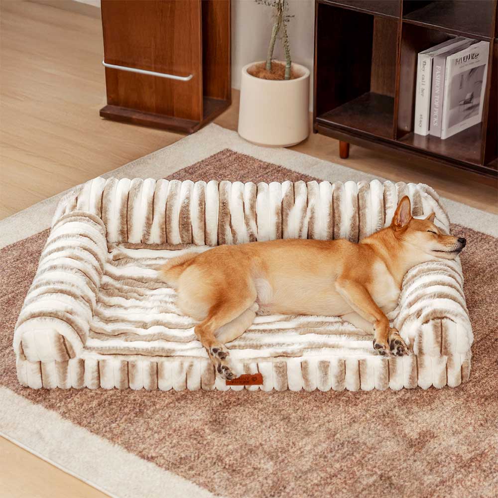 Cama grande y acogedora para perros con edredón plegable