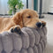 Fluffy Thickened Warm Oval Calming Comfort Dog Sofa Bed