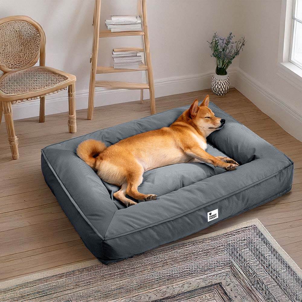 Cama para perro grande ortopédica y totalmente impermeable con soporte envolvente