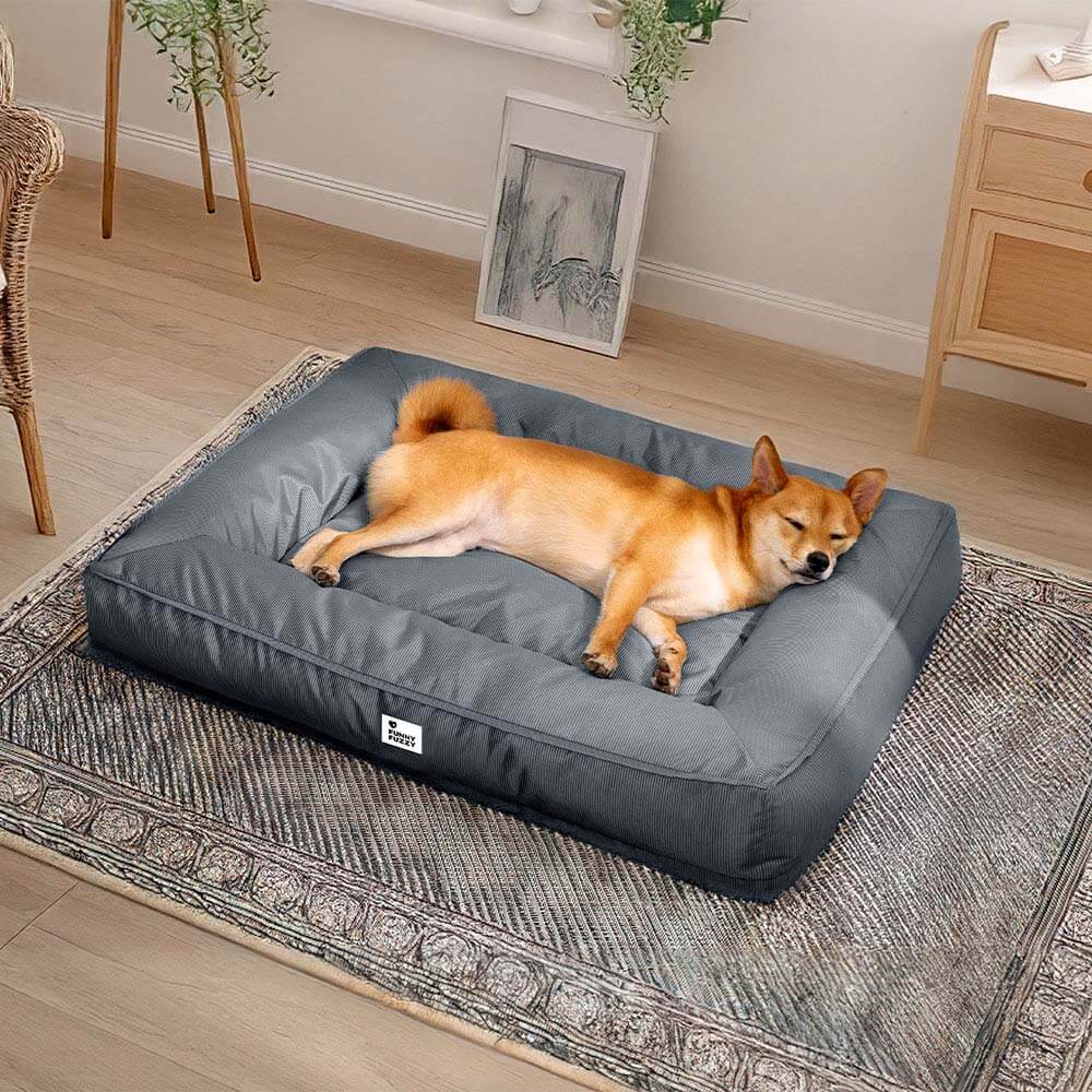 Cama para perro grande ortopédica y totalmente impermeable con soporte envolvente