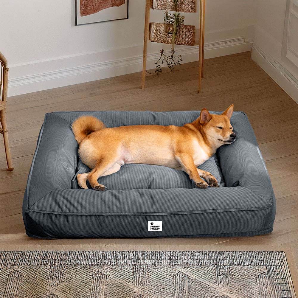 Cama para perro grande ortopédica y totalmente impermeable con soporte envolvente