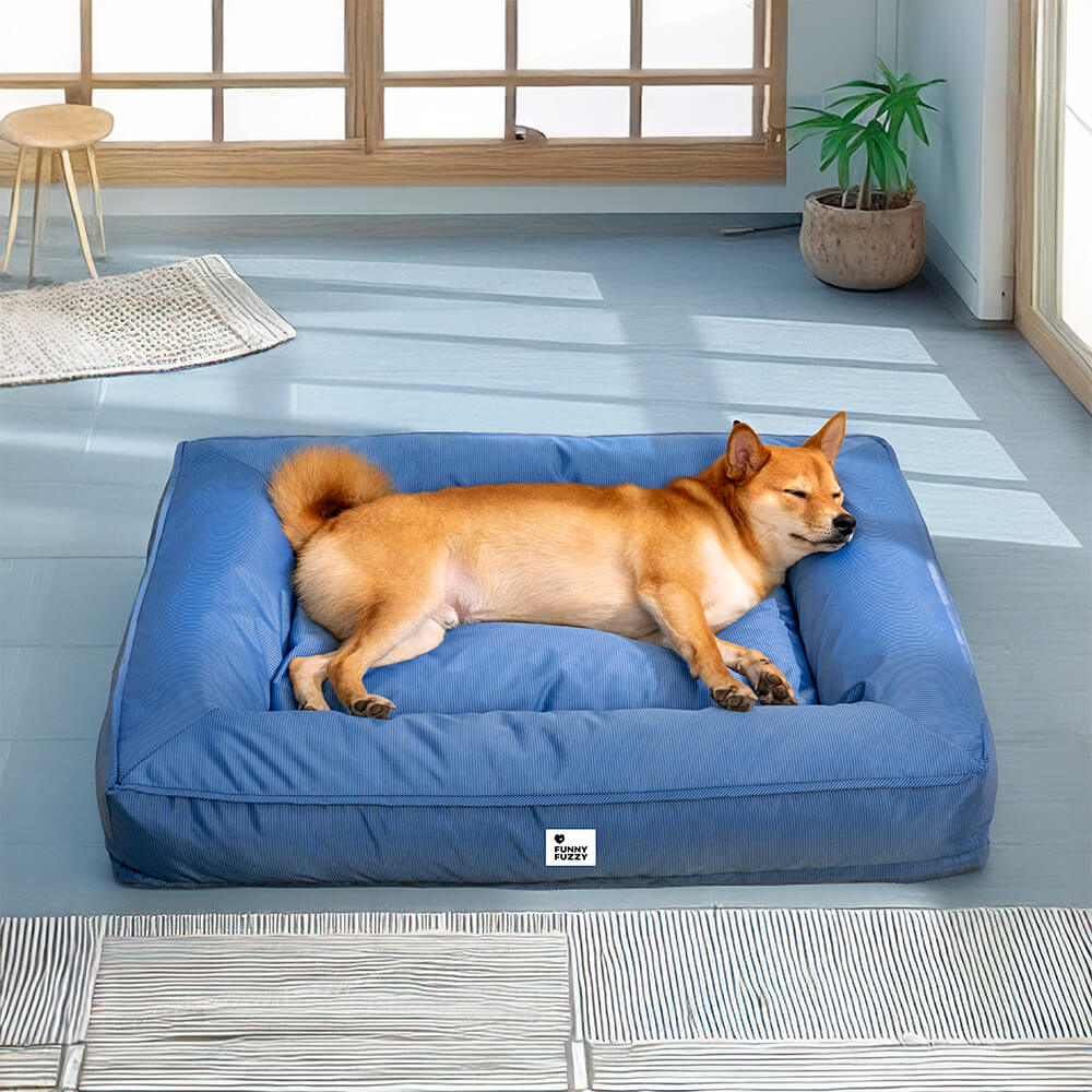 Cama para perro grande ortopédica y totalmente impermeable con soporte envolvente