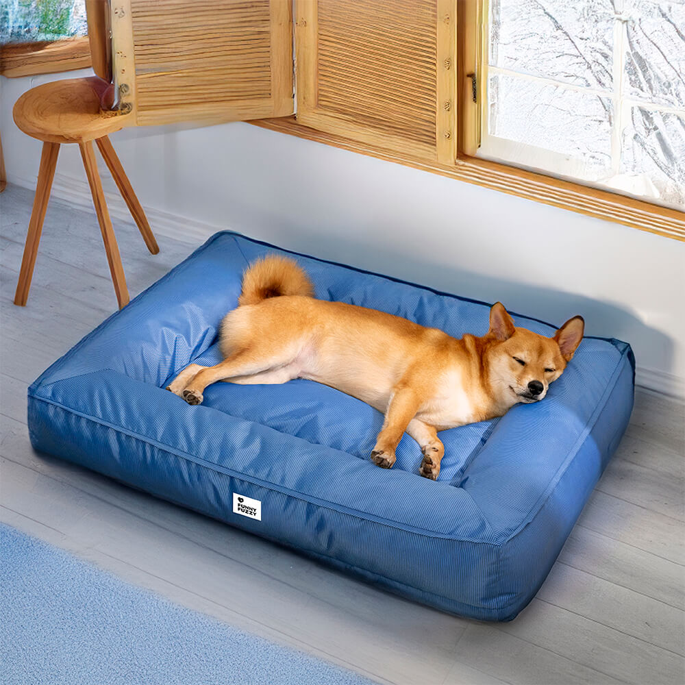 Cama para perro grande ortopédica y totalmente impermeable con soporte envolvente