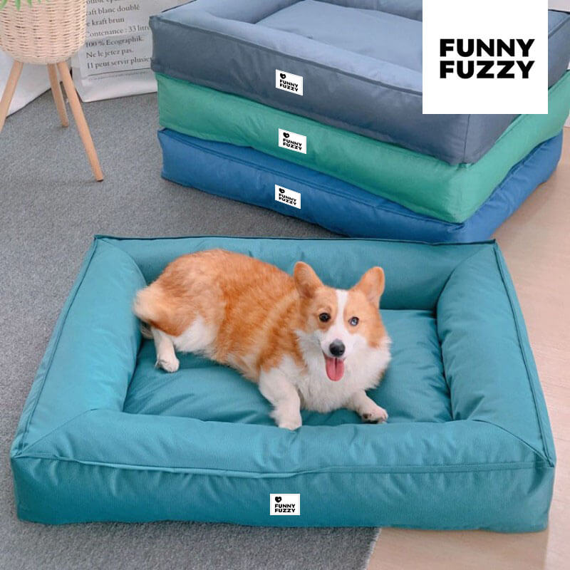 Cama para perro grande ortopédica y totalmente impermeable con soporte envolvente