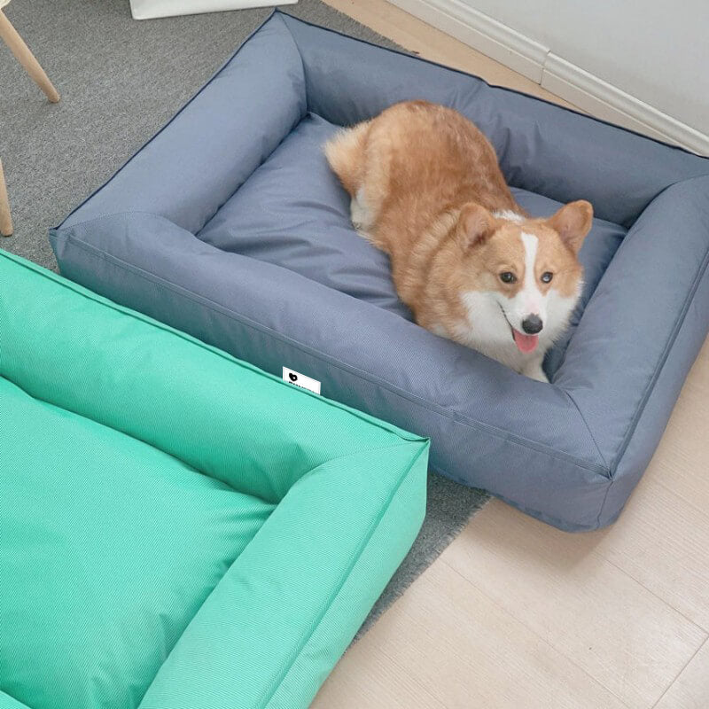 Cama para perro grande ortopédica y totalmente impermeable con soporte envolvente