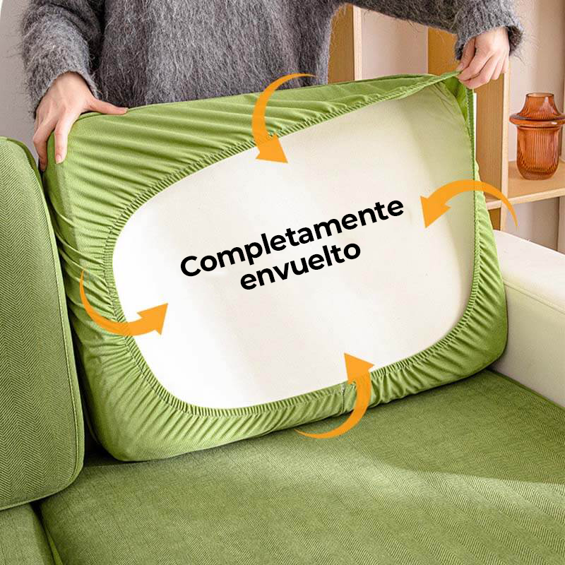 Funda universal elástica de chenilla para protección de muebles cubierta de sofá en espiga