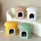Casa portátil otomana mascota casa plegable cueva cueva de gato