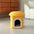 Casa para mascotas tipo otomano portátil, cueva para gatos plegable