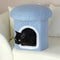 Casa portátil otomana mascota casa plegable cueva cueva de gato