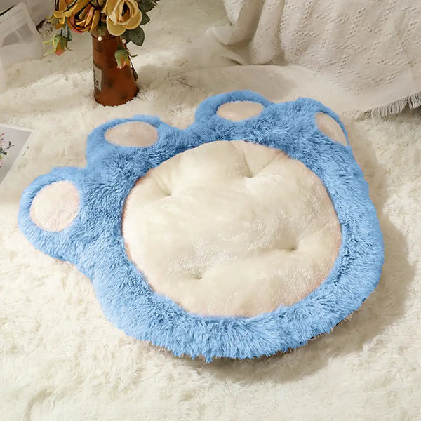 Bear paw peluche esponjoso y cómoda alfombra de mascota de espacio