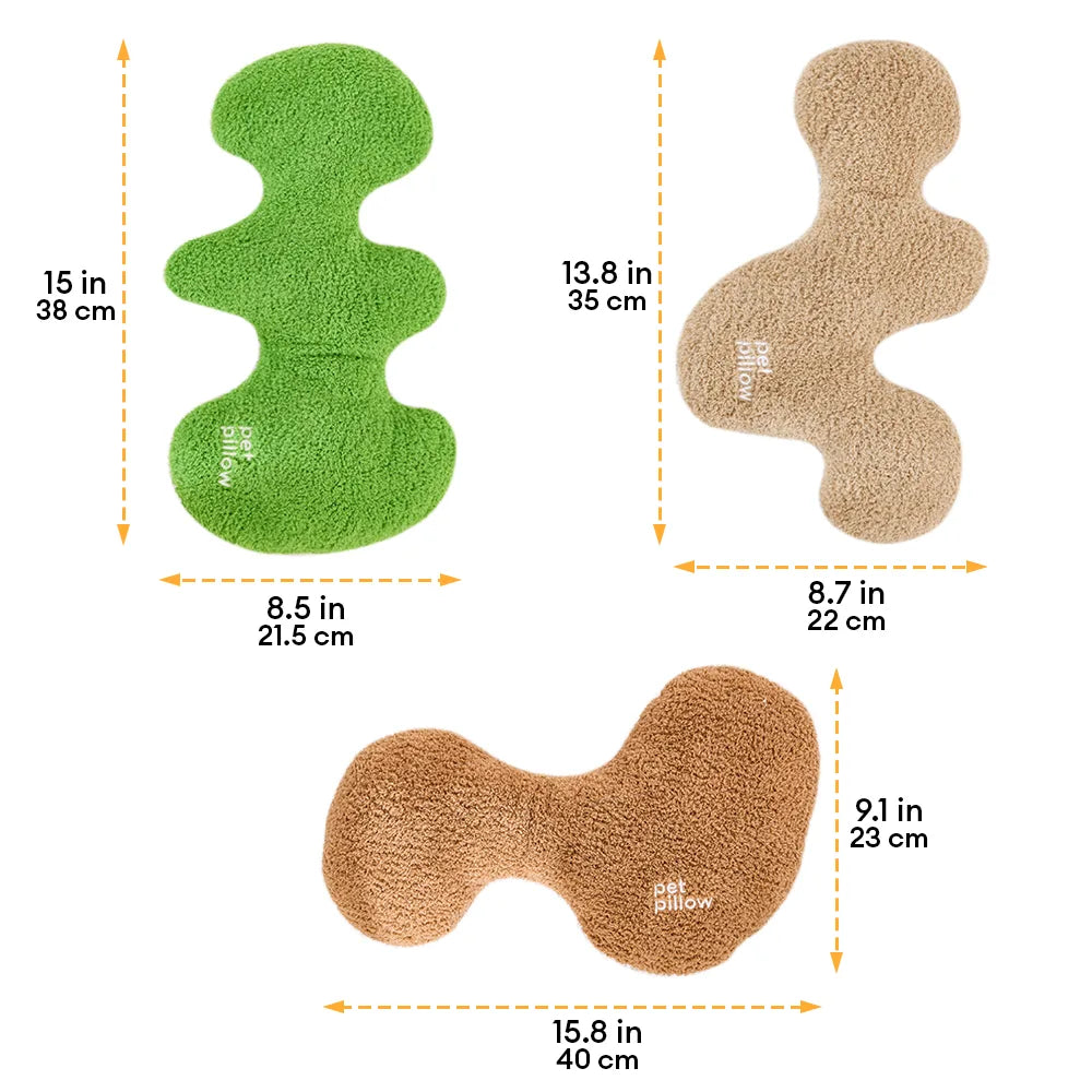 Juguete para perro en forma de hueso, juguetón y chirriante, cojín para mascotas