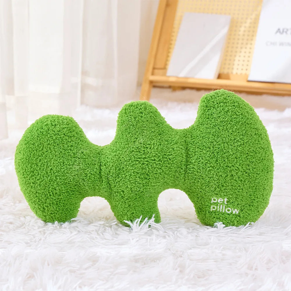 Juguete para perro en forma de hueso, juguetón y chirriante, cojín para mascotas