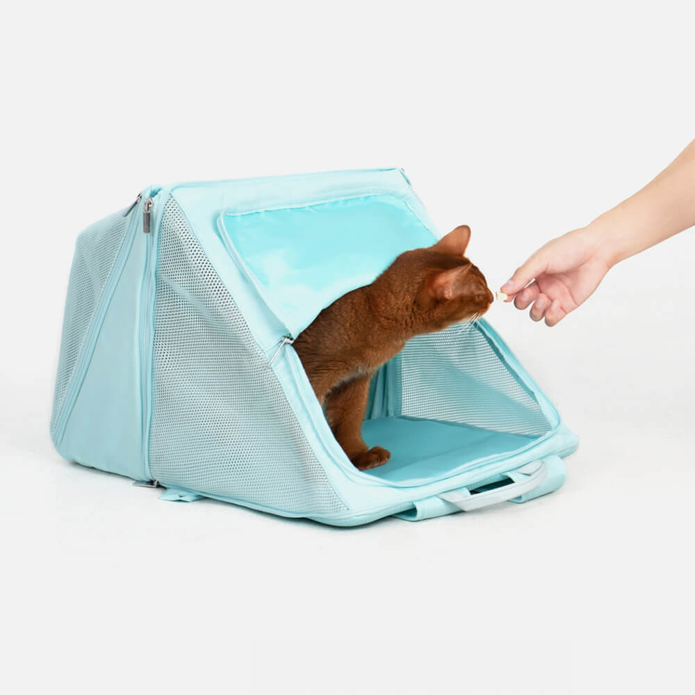 Mochila para perros y gatos ligera, impermeable, plegable y de nailon transpirable