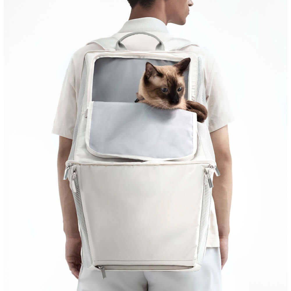 Mochila para perros y gatos ligera, impermeable, plegable y de nailon transpirable