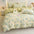 Conjunto de Sábanas de Algodón Floral Lavado y Cepillado