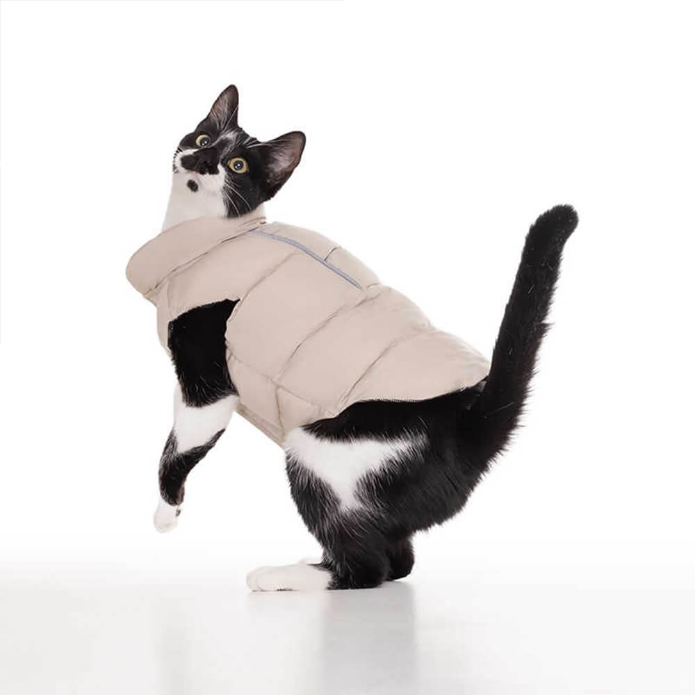 Chaqueta para perros ligera, cálida, acogedora y con rayas reflectantes, impermeable e informal