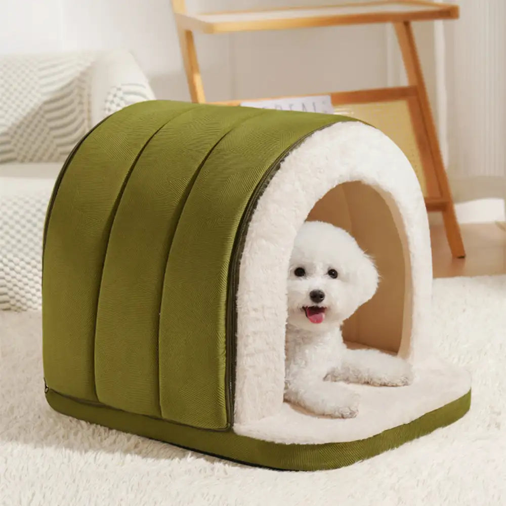Cueva de estilo cálido para dormir profundamente, acogedora, casa para gatos y perros
