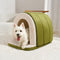 Casa de perro cueva de gato cueva de cueva de sueño cálido de estilo cueva