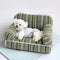 Cama de perro de terciopelo jacquard chenille a rayas para cachorros para cachorros