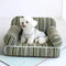 Cama de perro de terciopelo jacquard chenille a rayas para cachorros para cachorros