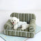 Cama de perro de terciopelo jacquard chenille a rayas para cachorros para cachorros