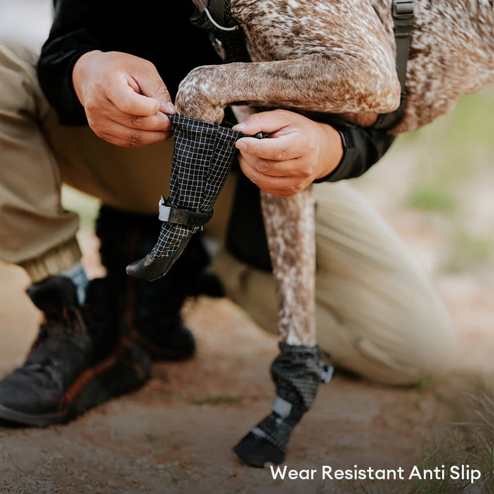 Botas para perros elegantes, impermeables, reflectantes, antideslizantes, de goma y con velcro para exteriores