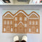 Casa de pan de jengibre navideño duradero alfombra casera decorativa multifuncional sin deslizamiento