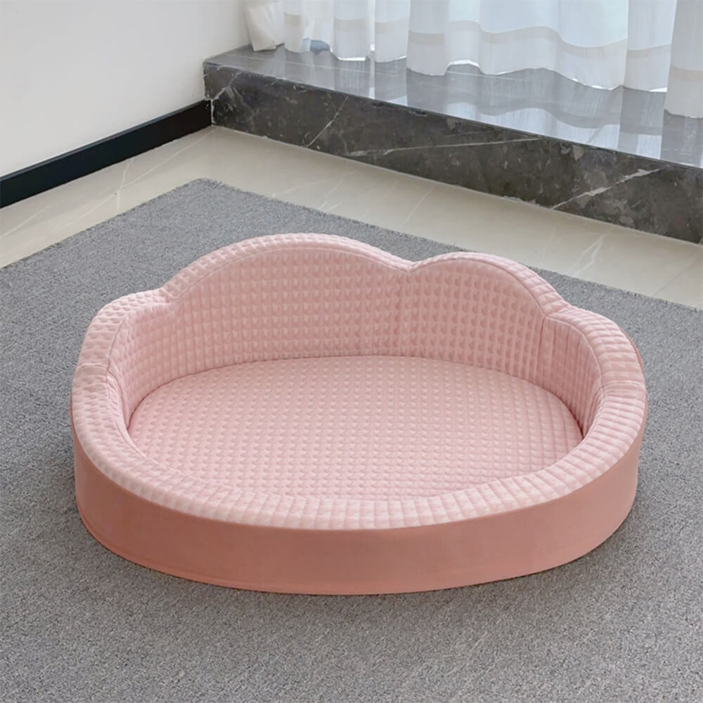 Cama reversible antideslizante lavable y refrescante para perros y gatos con forma de nube