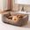 Cama para perros de corduroy resistente a rasguños, transpirable, desmontable y cómoda