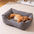 Cama para perros de corduroy resistente a rasguños, transpirable, desmontable y cómoda