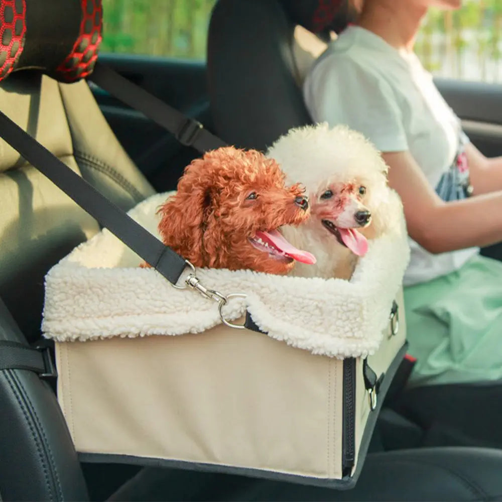 Asiento elevador de perro plegable y acogedor con forro lavable para la seguridad de mascotas pequeñas en los viajes