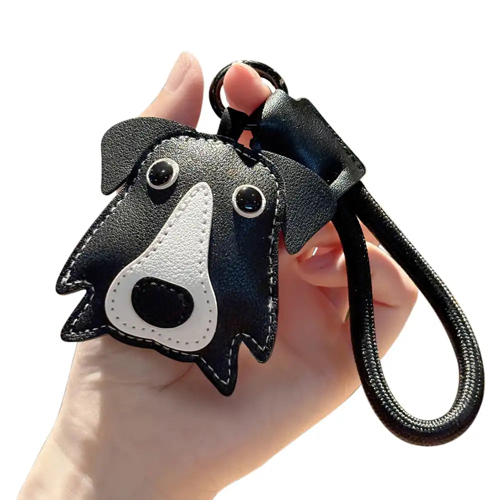 Llavero de imitación de cuero para perros - Regalo divertido para amantes de los perros y dueños de mascotas