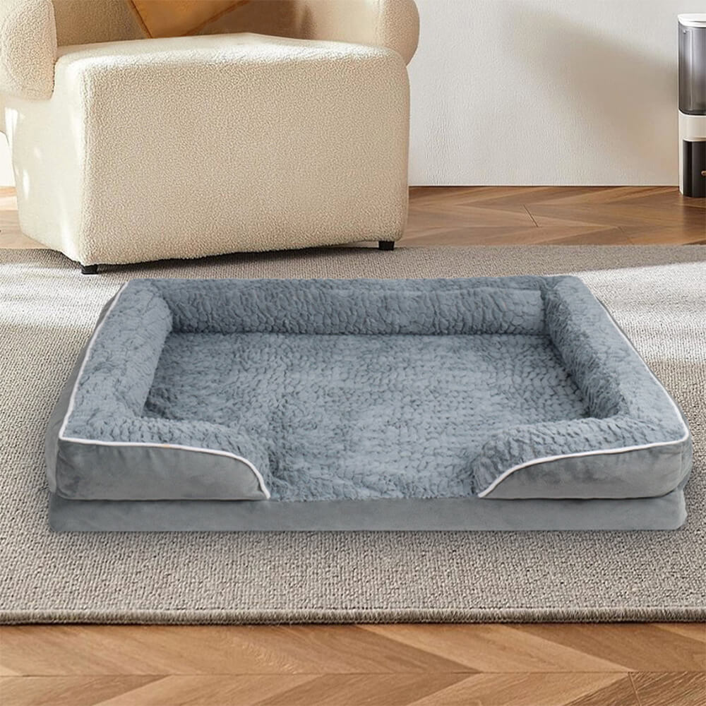 Cama ortopédica para perros desmontable, impermeable y con soporte envolvente completo