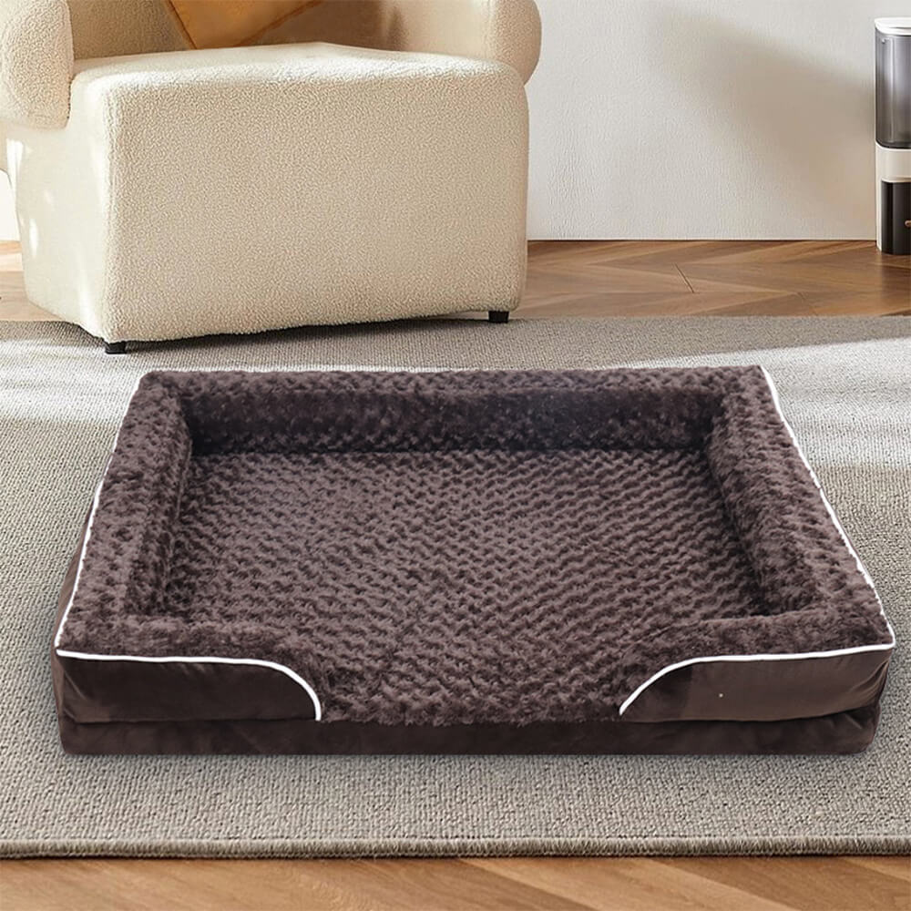 Cama ortopédica para perros desmontable, impermeable y con soporte envolvente completo