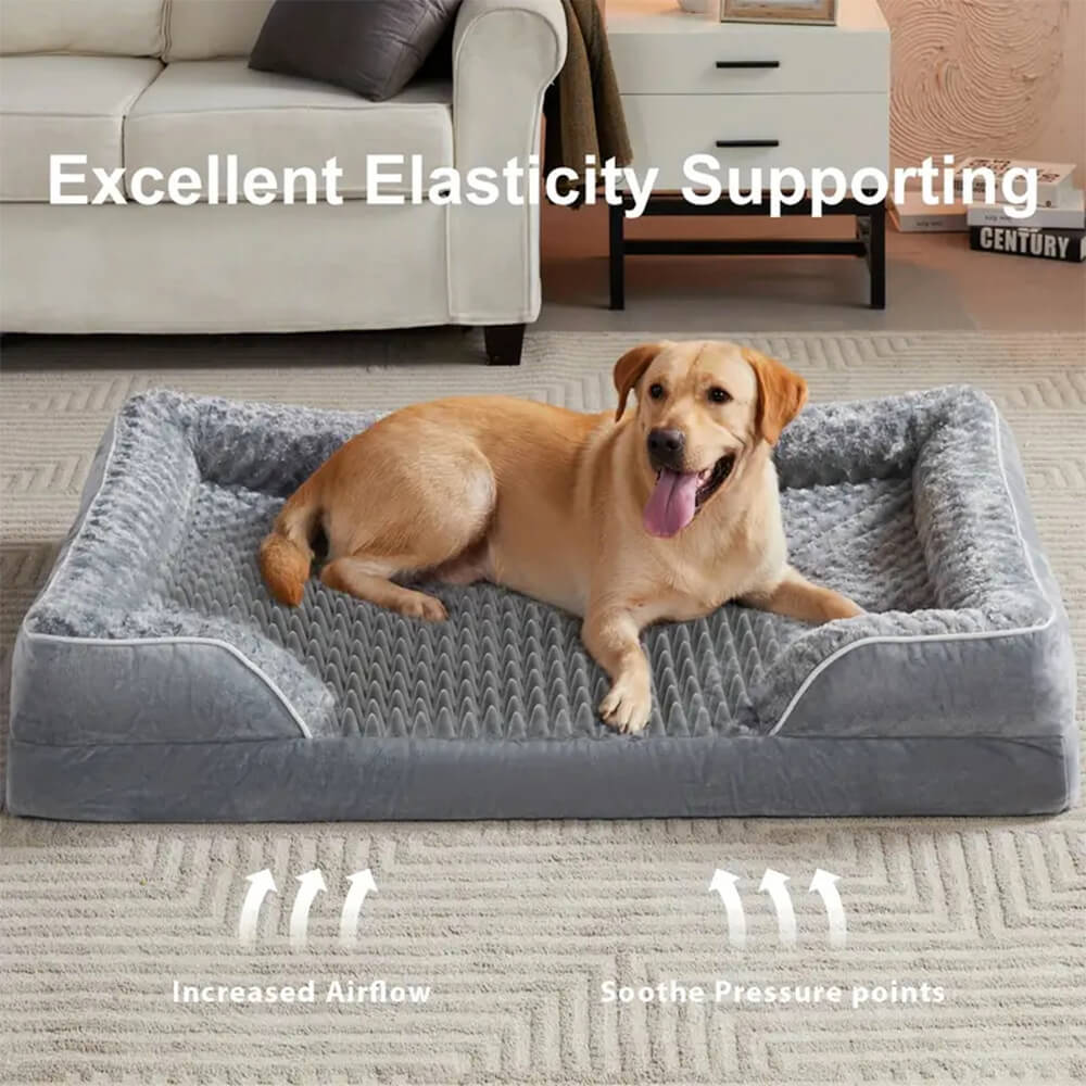 Cama ortopédica para perros desmontable, impermeable y con soporte envolvente completo