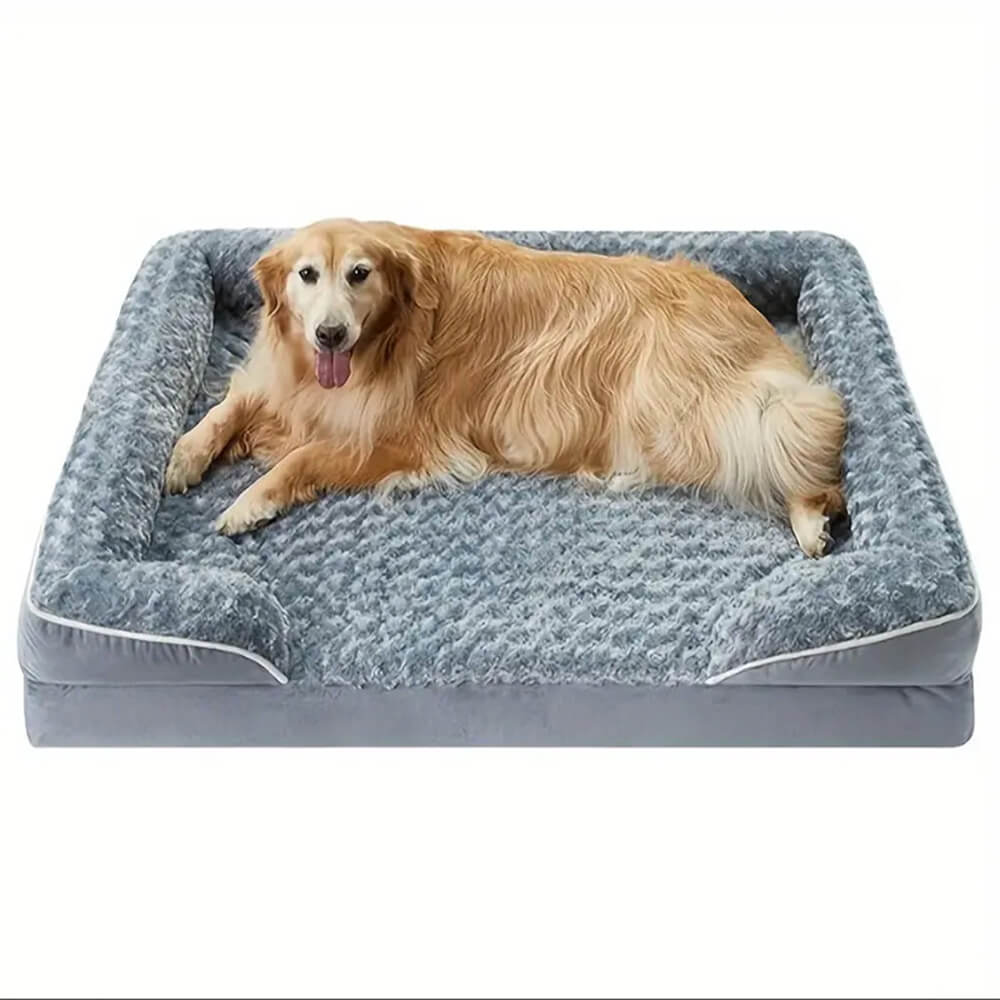 Cama ortopédica para perros desmontable, impermeable y con soporte envolvente completo