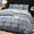 Elegante Faux Rabbit Fur Milk Velvet Conjunto de sábana acogedora de doble cara