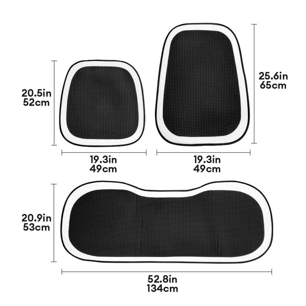 Funda de asiento de coche de malla transpirable con diseño de espiga de lujo, juego completo