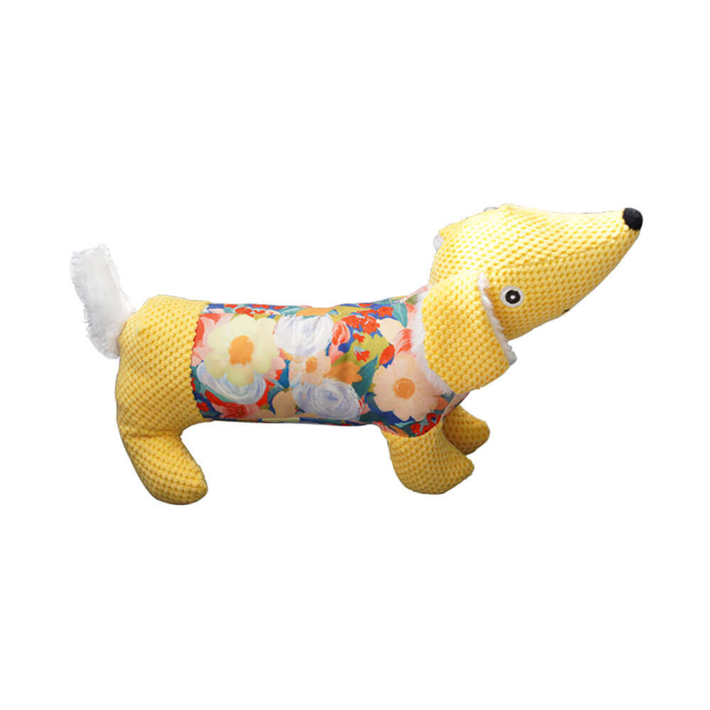 Juguete para perros resistente a mordeduras con estampado floral, juguete chirriante