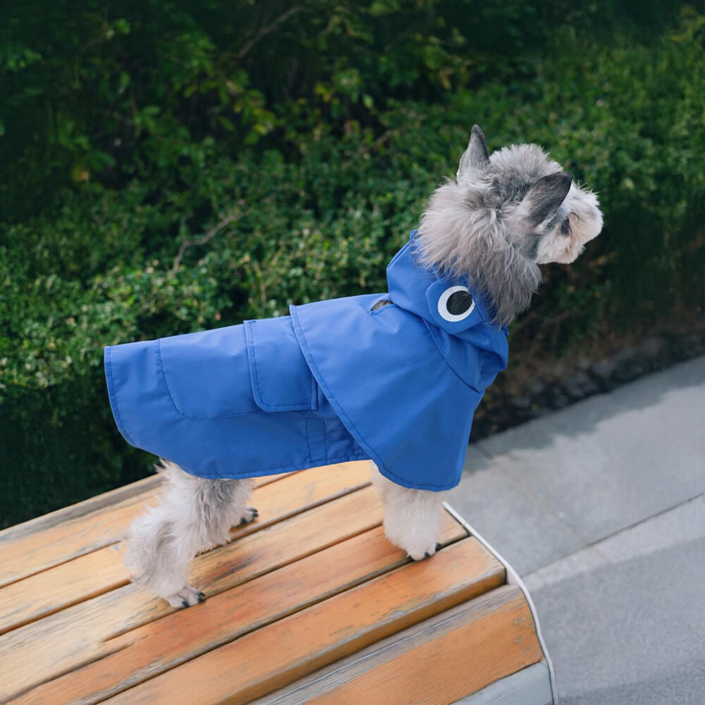 Poncho impermeable ligero con capucha para perros inspirado en ranas