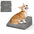 Rampas de perro de espuma modular con escaleras para escaleras con Velcro
