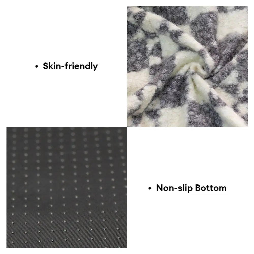 Geometric-Pattern Plush Thermal Removable And Washable Dog Bed