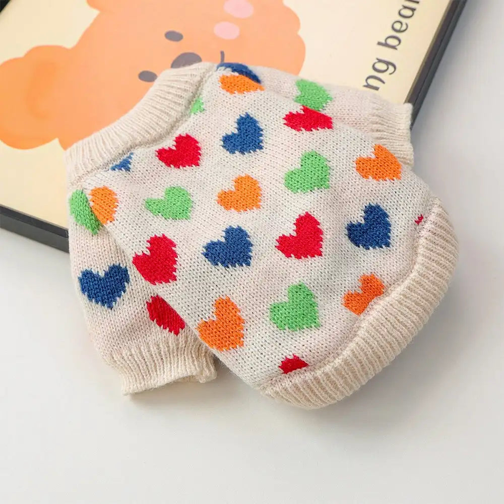 Heart Patterned Dachshund Dog Sweater